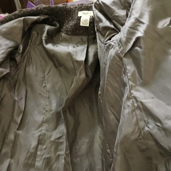 Vertigo PARIS Tweed Wool Coat Sz Small Metallic Boucle Fringed Preppy FRANCE - Picture 13 of 16